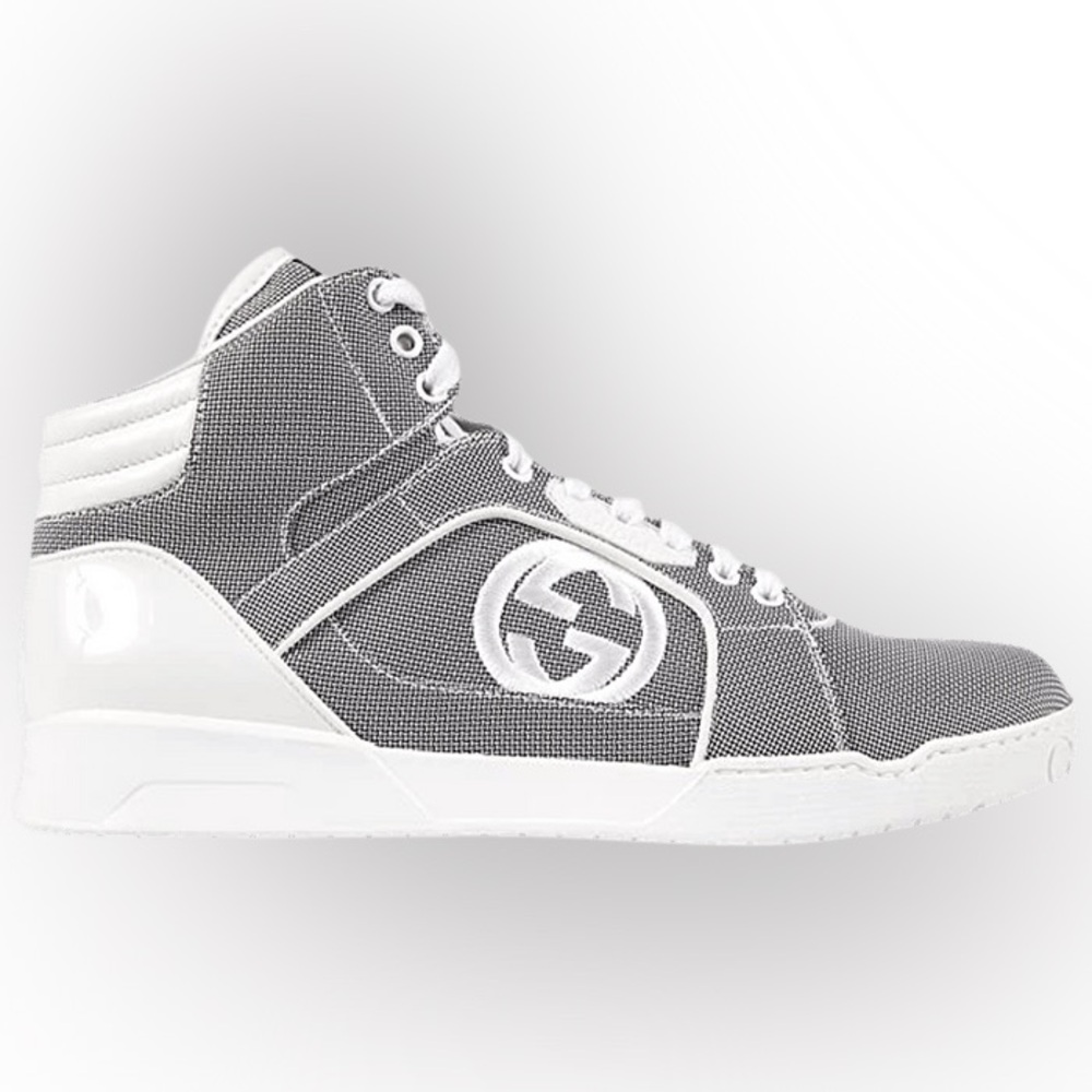Gucci Baling Fabric Nappa Moorea Interlocking G men's high-top sneaker US12
